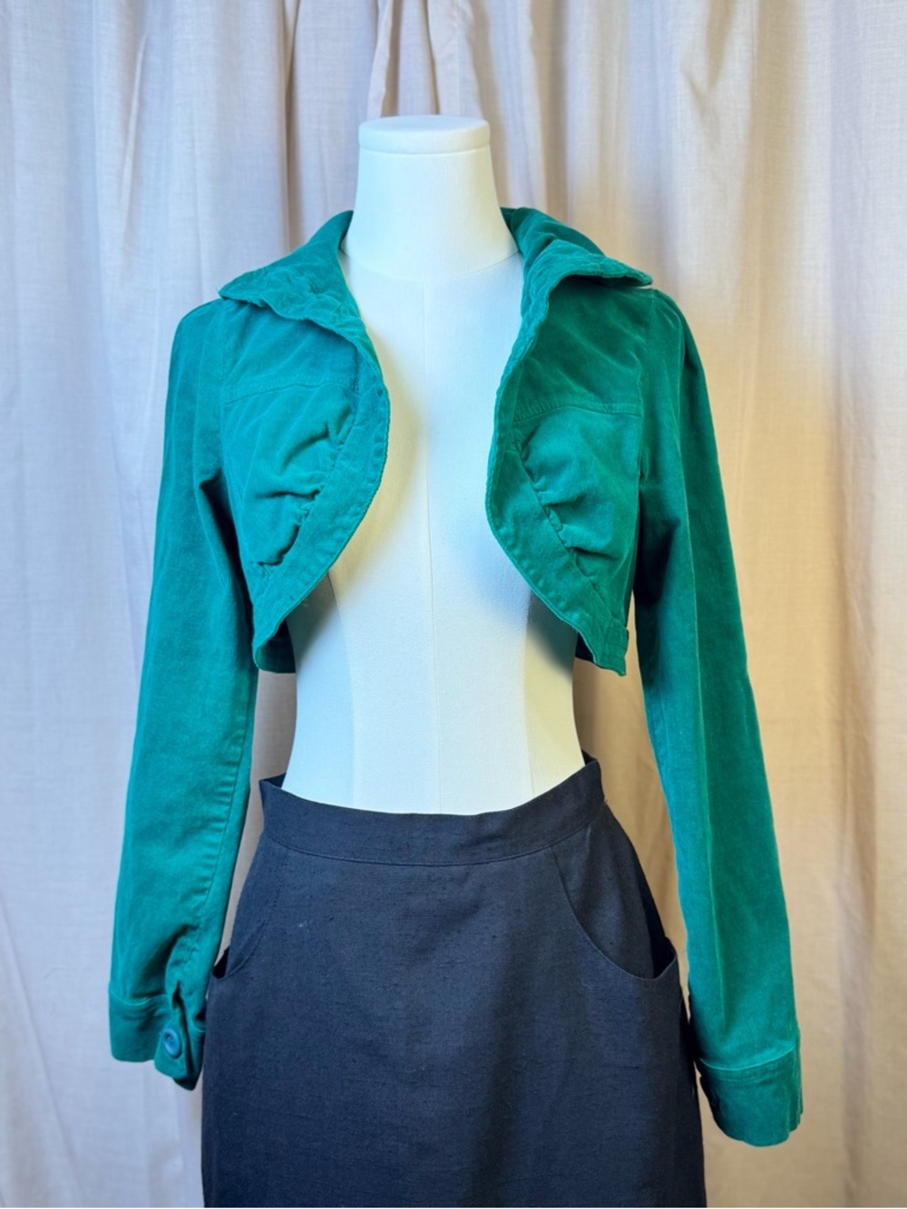 VTG Y2K Tops lot | Emerald green Crop + Banana Republic Knit Sweater Size small